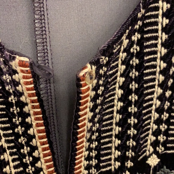 💜Johnny Was Matilda Button Down Djellaba Velvet Dress Size (XS) Warn Once!!!💜 - Picture 13 of 16